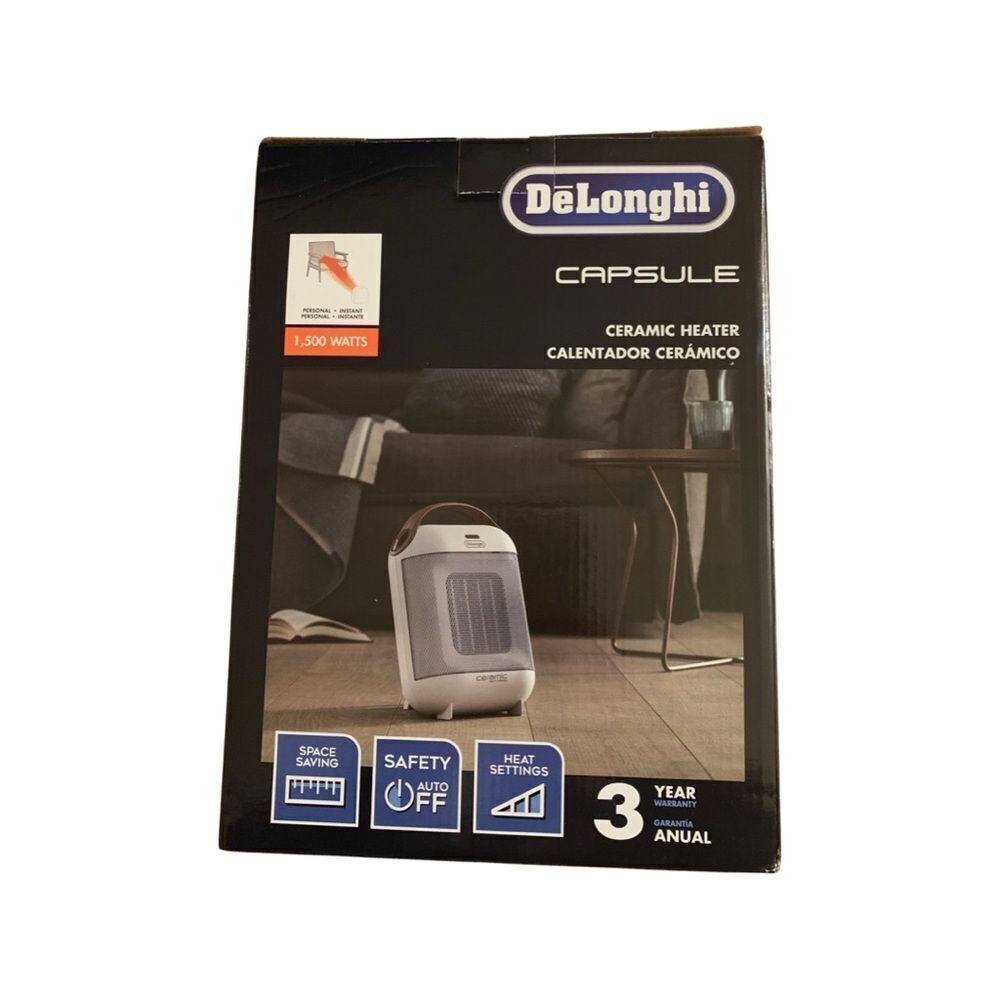 Delonghi HFX30C15.W Capsule Ceramic Heater, White   